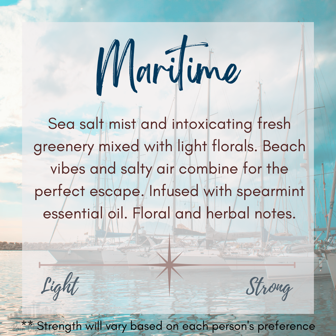 Maritime 13 oz Luxury Candle | Iridescent Blue