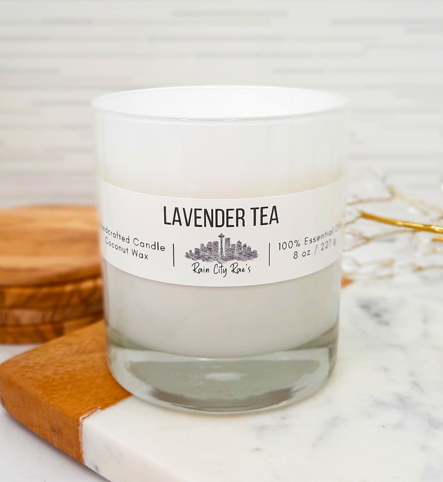 Lavender Tea 8 oz Essential Oil Signature Candle