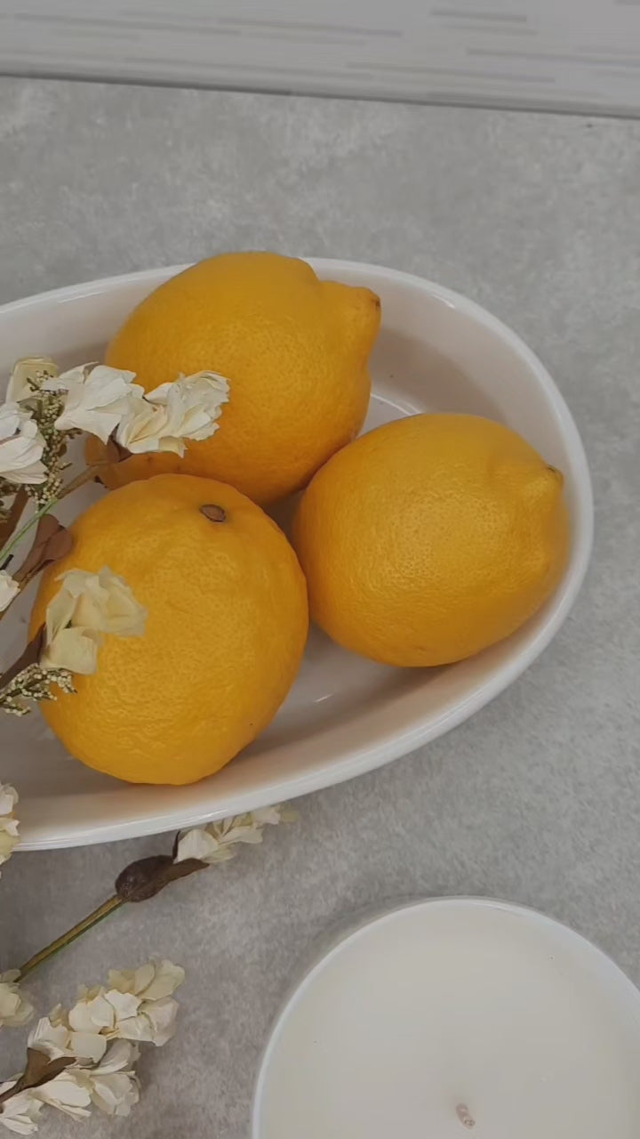 Sugared Lemons 8 oz Frosted Candle