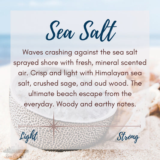 Sea Salt 15 oz Amber Candle
