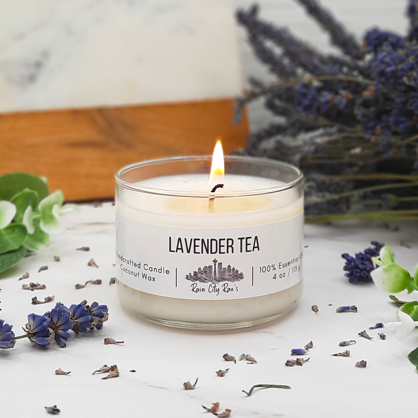 Lavender Tea 4 oz Petite Candle | Essential Oils
