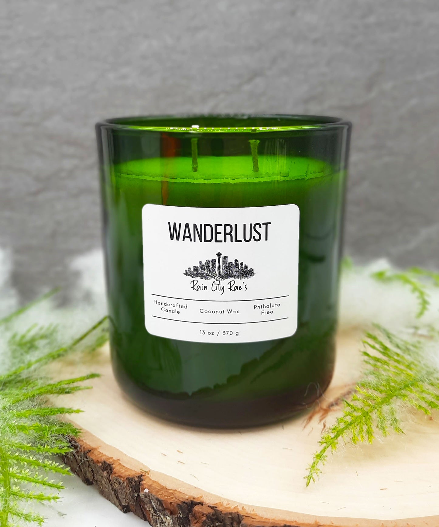 Wanderlust 13 oz Luxury Candle | Translucent Green