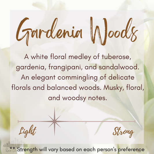 Gardenia Woods 4oz Candle | White Travel Tin