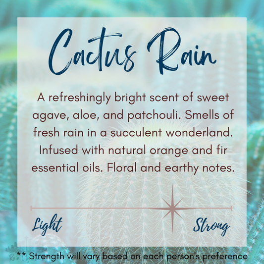 Cactus Rain 8 oz Frosted Candle | Teal Blue