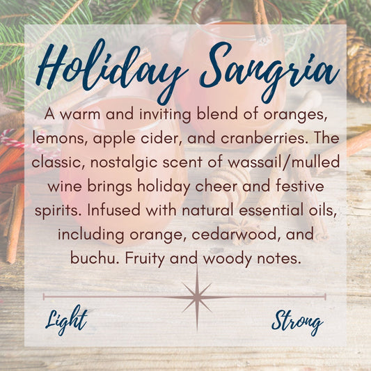 Holiday Sangria 13 oz Luxury Candle | Translucent Merlot Red