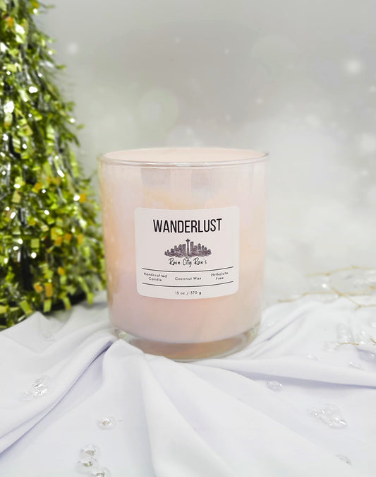 Wanderlust 13 oz Luxury Candle | Iridescent White