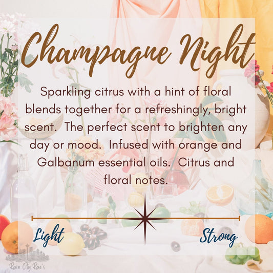 Champagne Night 13 oz Luxury Candle | Metallic Gold + Glitter
