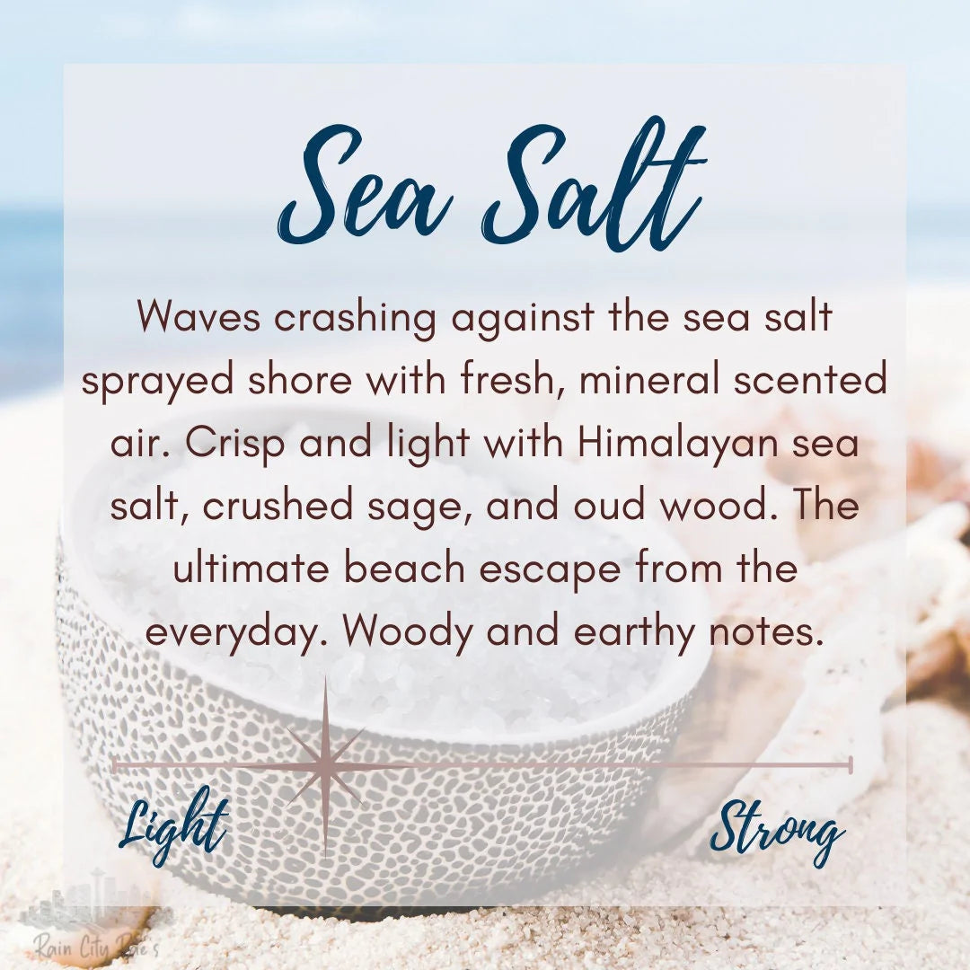 FINAL SALE Sea Salt 8 oz Frosted Candle